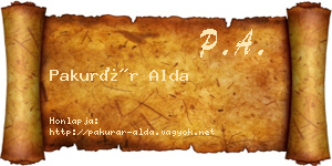 Pakurár Alda névjegykártya